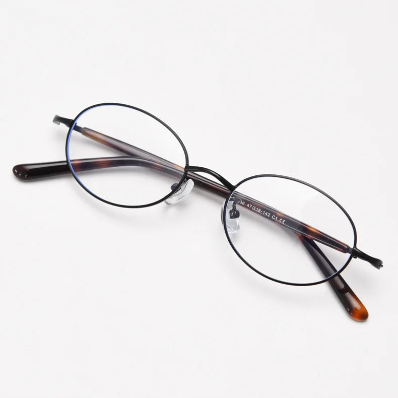Oval Metal Spectacles Frames – Lightweight Eyeglass Frames for Men & Women