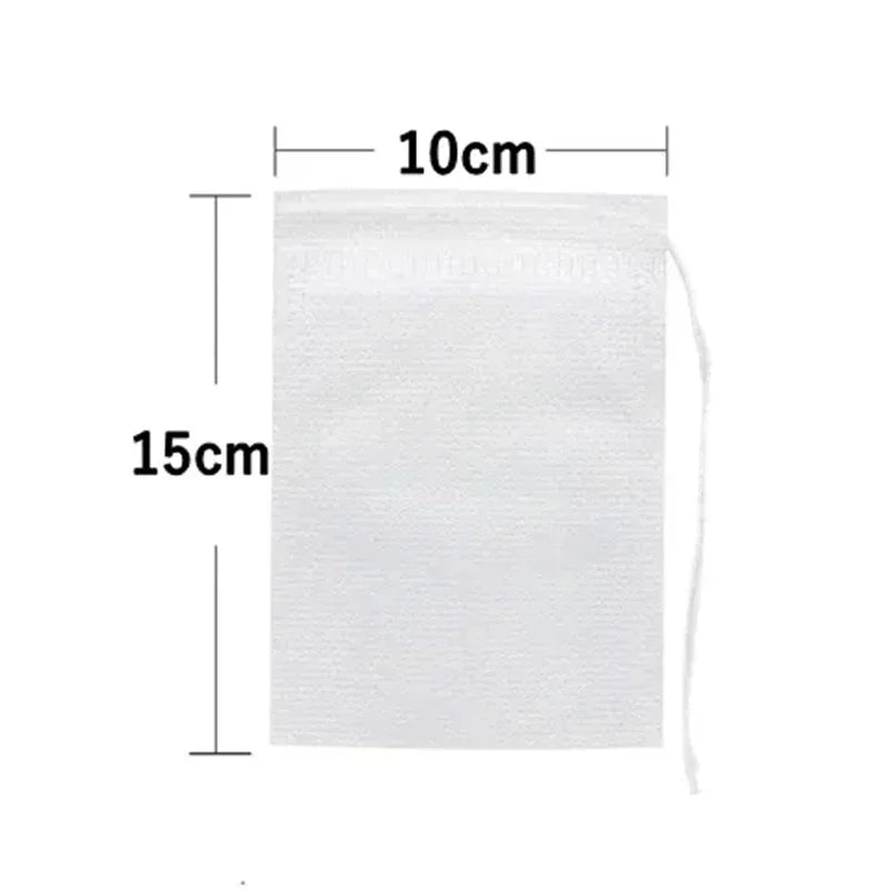 200/50PCS Disposable Tea Filter Bags Non-woven Fabric Tea Bag with Drawstring Kitchen Filter Paper for Coffee Herb Loose Tea