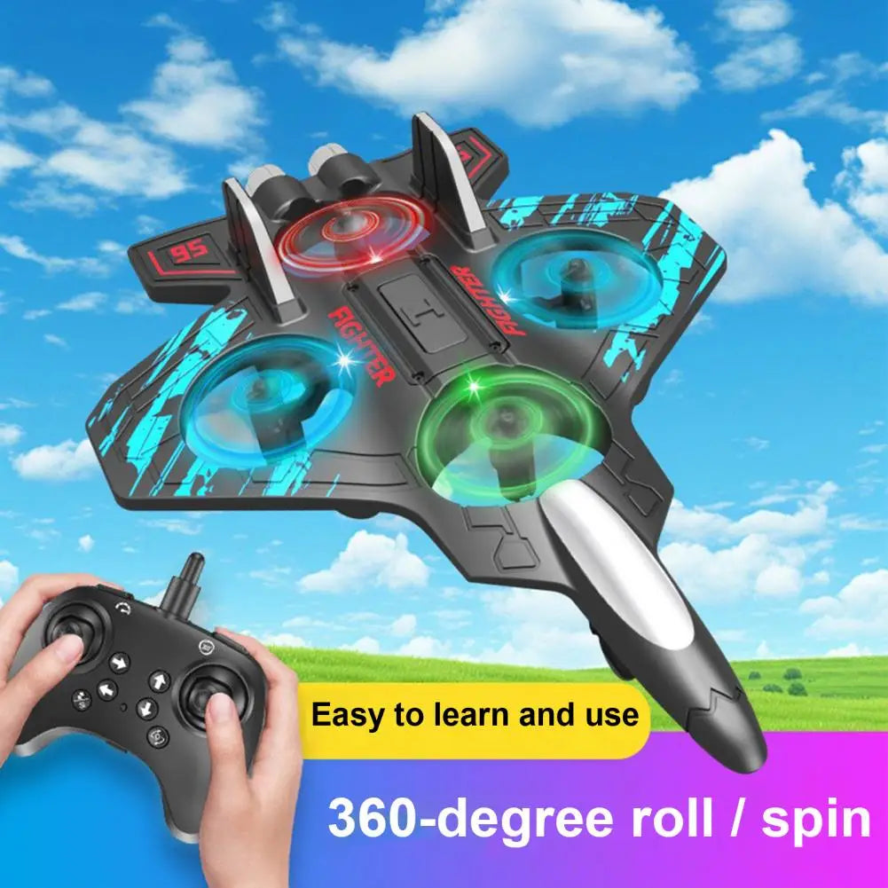 Remote Control Airplane Toy – 360° Stunt Flip Mini EPP Foam Fighter Jet for Kids & Adults (2.4GHz)