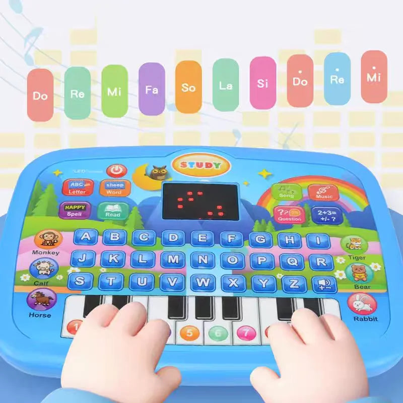 Kids Educational LED Tablet Toy – Literacy, Math & Music Learning for Ages 3+ (Birthday & Christmas Gift)