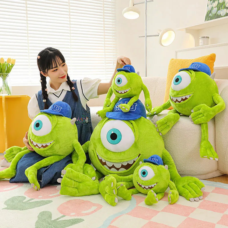 Mike Wazowski Plush Toy | Monsters University Stuffed Animal | Soft PP Cotton | 35cm, 60cm & 80cm