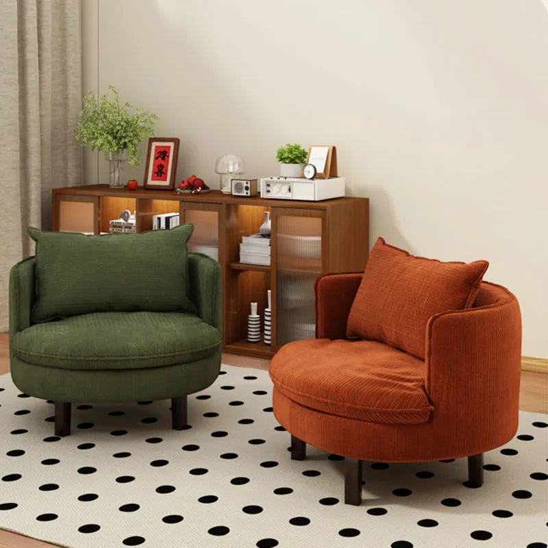 Single Convertible Curved Sofa – Hallway & Balcony Pouf Lounge Chair