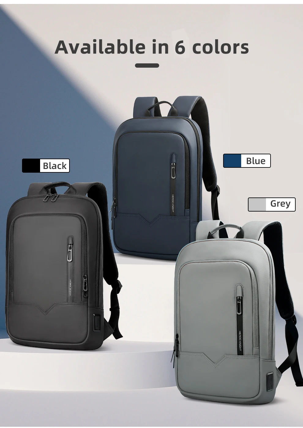 Heroic Knight Men Business Backpack Multifunction Slim Laptop Bags For Women outdoors Waterproof pack Aesthetic Backpack Design