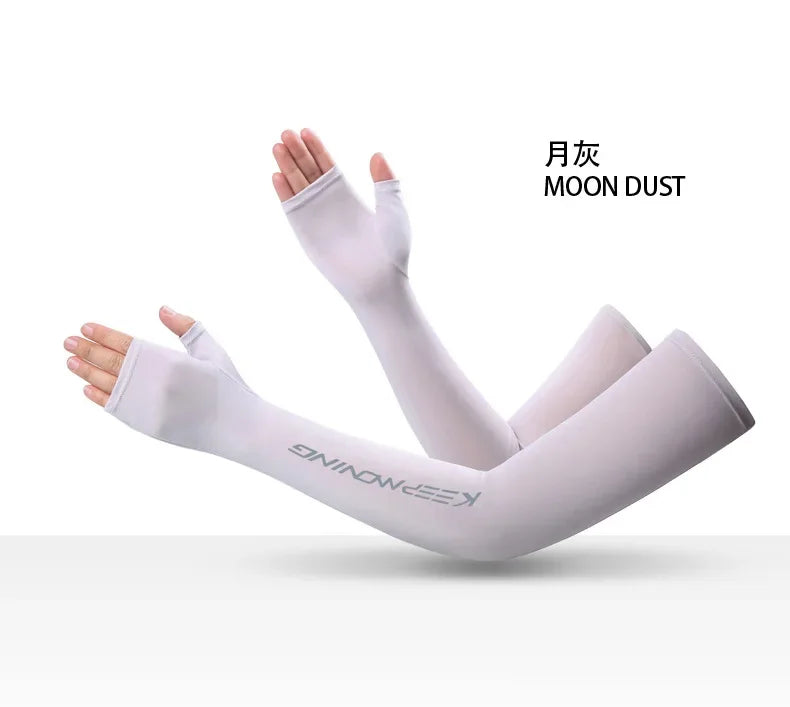 UV Protection Ice Silk Arm Sleeves – Cooling Cycling & Sports Sleeves for Men & Women