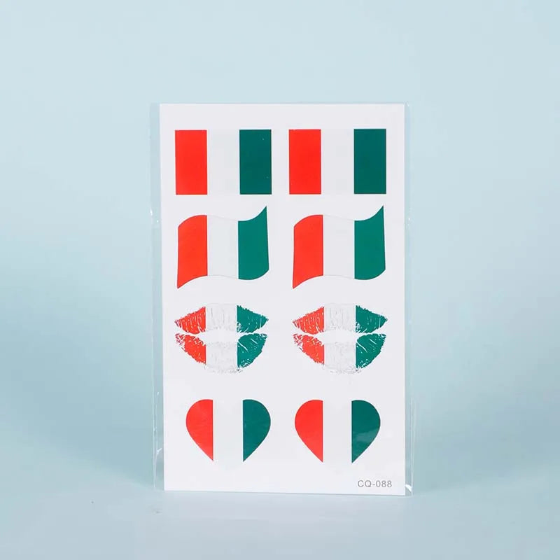 Italy Flag Temporary Tattoo Sticker, Long-lasting Waterproof, Realistic Non-reflective Fake Tattoo, for Men and Women
