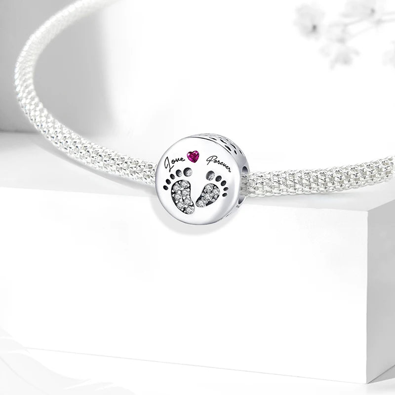 925 Sterling Silver Circle Pattern Moon Personalized Charms Beads Fit DIY Making Bracelet Necklace Gift High Quality Fine Beads