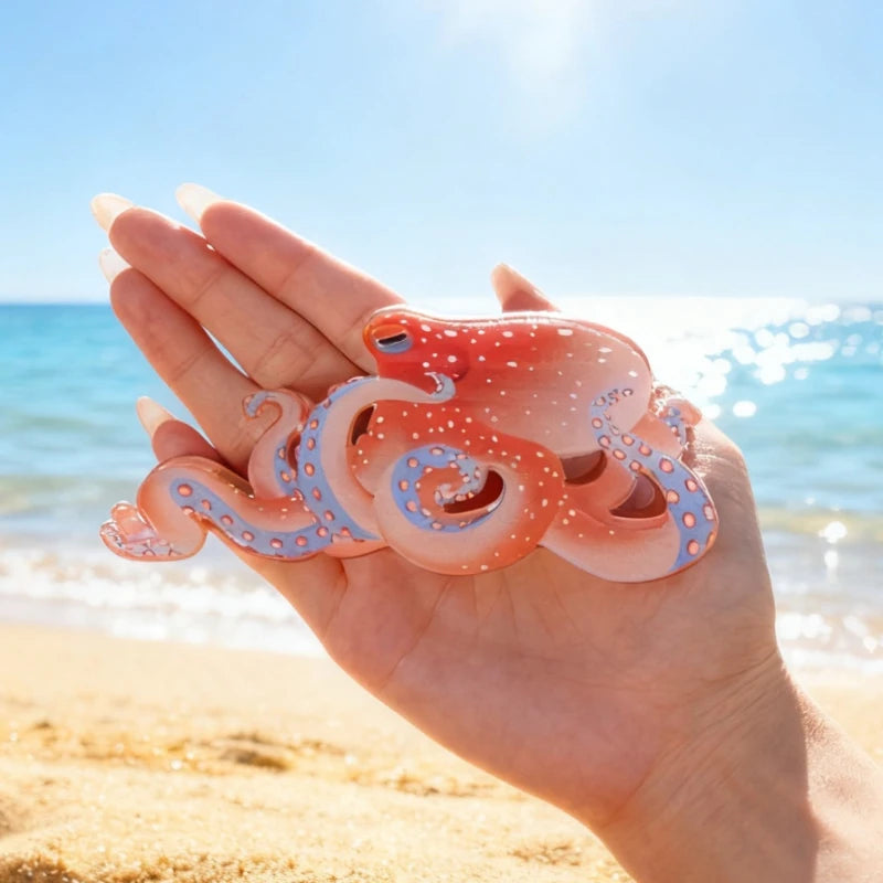 Ocean Series Octopus Hair Claw Clip – 2025 Trendy Cute Hair Accessory for Women