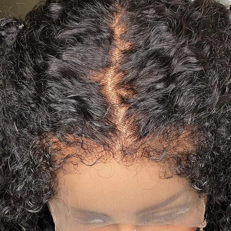 4C Edges Curly Human Hair Wigs Kinky Curly 13x6 HD Lace Frontal Wig 250% Deep Wave 13x4 Lace Front Human Hair Wigs on Sale