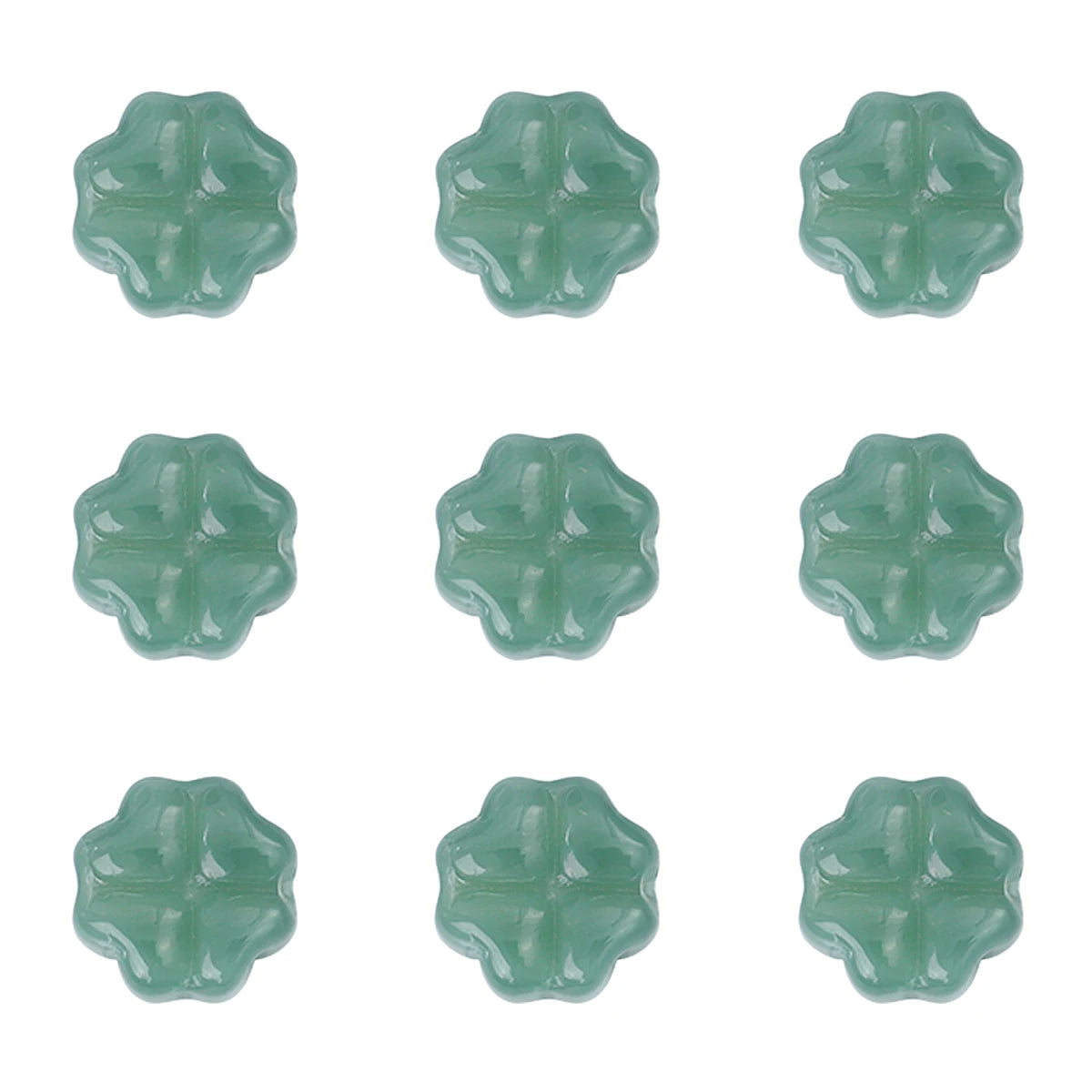 20pcs/bag Transparent Four leaf flower Shape Glass Beads, Lucky Beads for DIY Jewelry Making Bracelets, Crafts -Exquisite Gifts