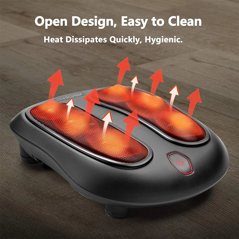 Electric Foot Massager with Heat Compress – Shiatsu Foot Massage Machine for Pain Relief