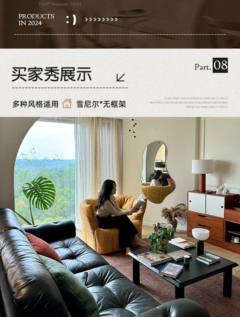 Elegant Lazy Sofa – Modern Ergonomic Mid-Century European Living Room Sofa