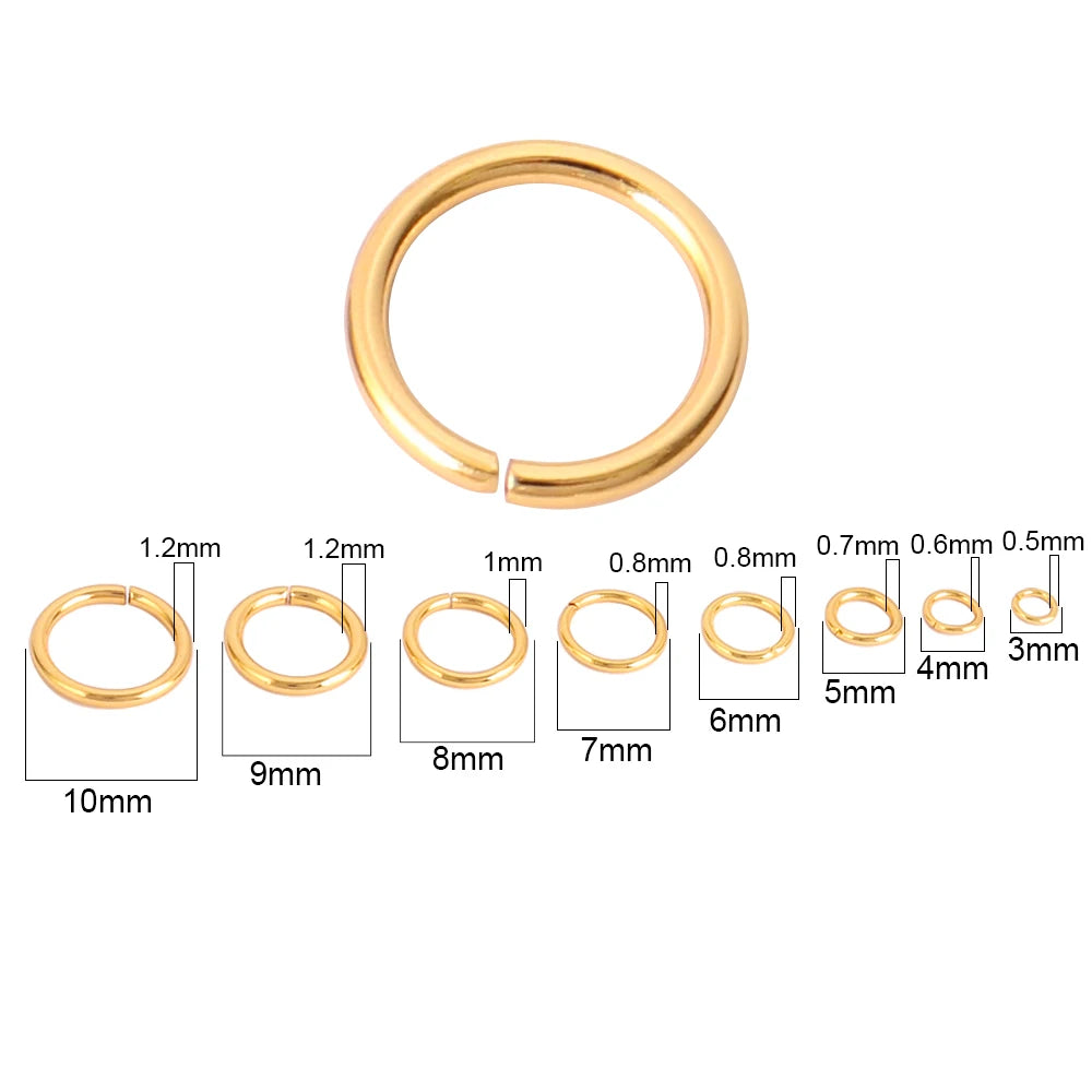 100-200pcs/lot Stainless Steel Open Jump Rings Split Rings Connectors For DIY Jewelry Making Supplies Accessories Wholesale