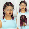 Synthetic Cornrow Braided Wigs Full Lace Short Cute Bob Wigs for Women Girls 14inch Lace Frontal Braided Lace Wig with Baby Hair