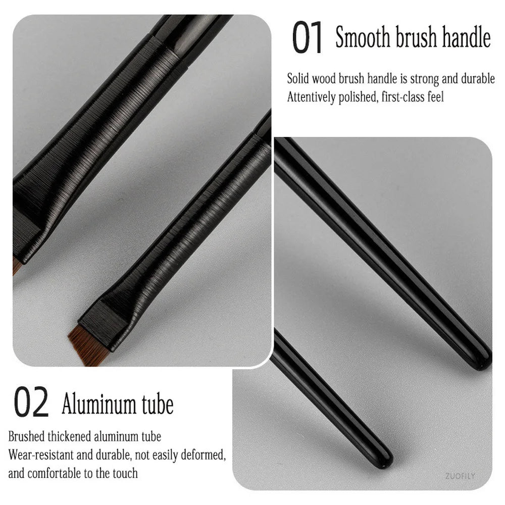 Eyebrow & Eyeliner Brush Set – Professional Flat Blade Contour & Liner Brow Tools