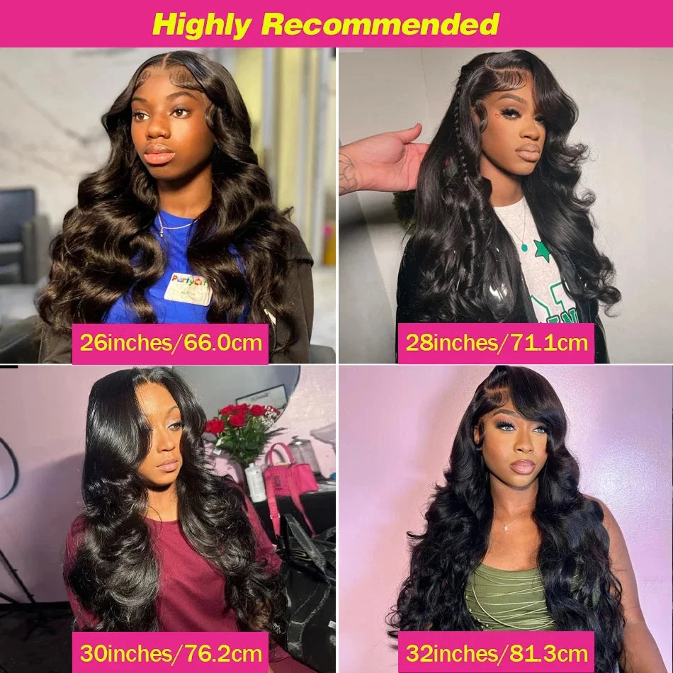 40 Inch Body Wave 13x4 13x6 HD Lace Frontal Wigs Human Hair 300 High Density Body Wave Lace Front Wig For Women Brazilian Hair