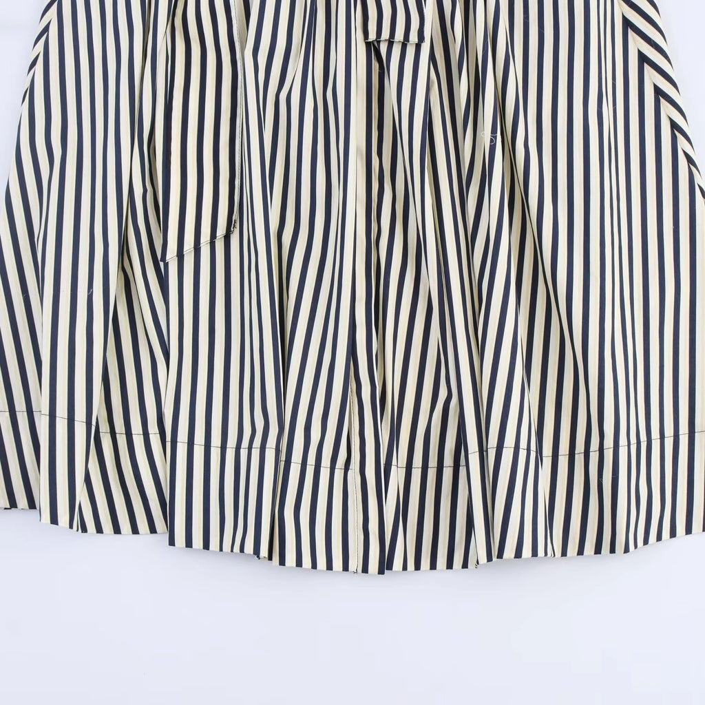 Women's clothing new autumn 2025 European and American fashion temperament casual striped shirt style dress