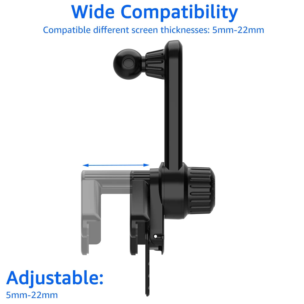 Car Display Screen Mobile Phone Stand Base with Extension Rod Universal 17mm Ball Head Car Phone Holder Fixed Base for Tesla 3/Y