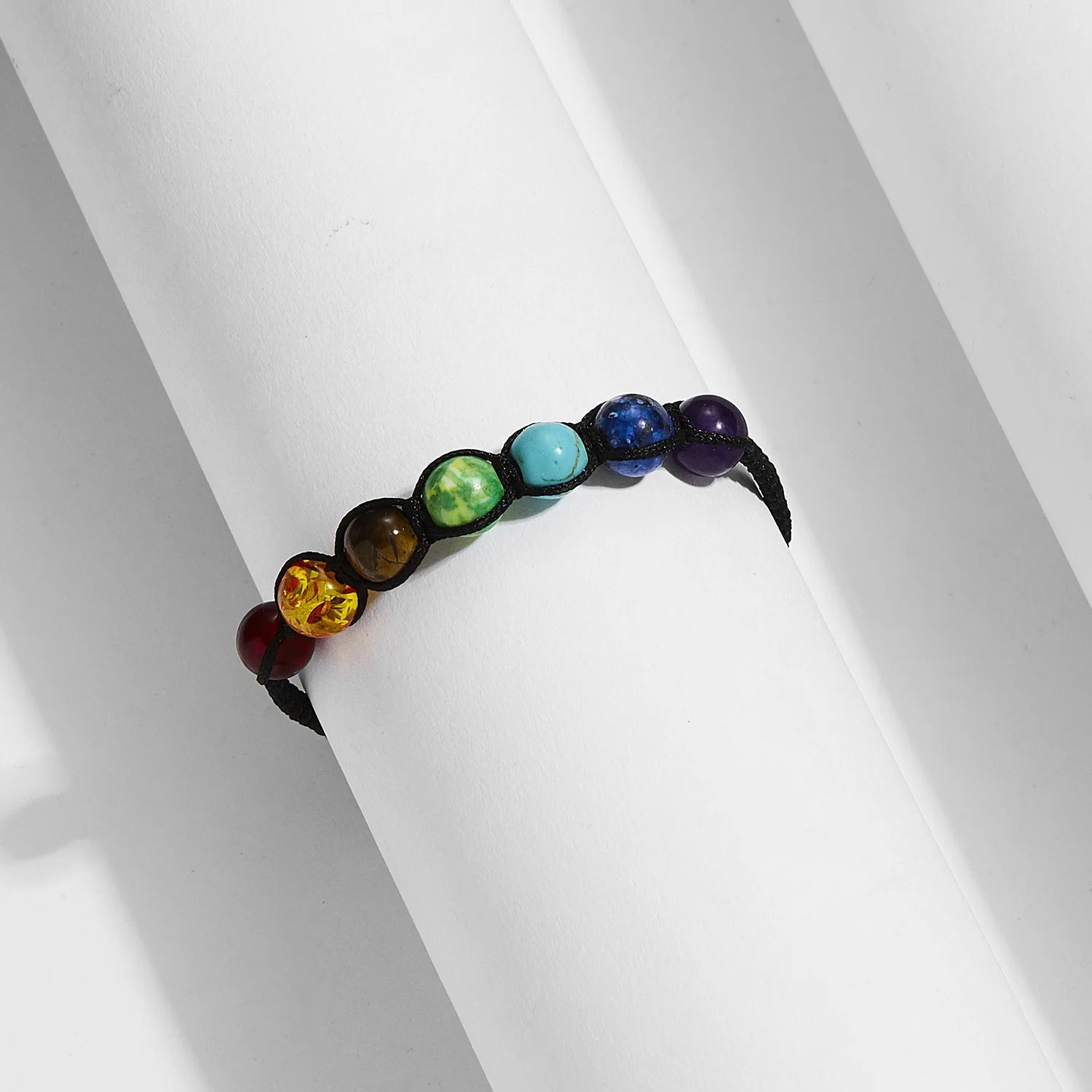 Reiki Healing Stone Bracelet For Women Men Yoga Meditation Jewelry Handmade Woven Natural Crystal Beads Bracelet Bangle