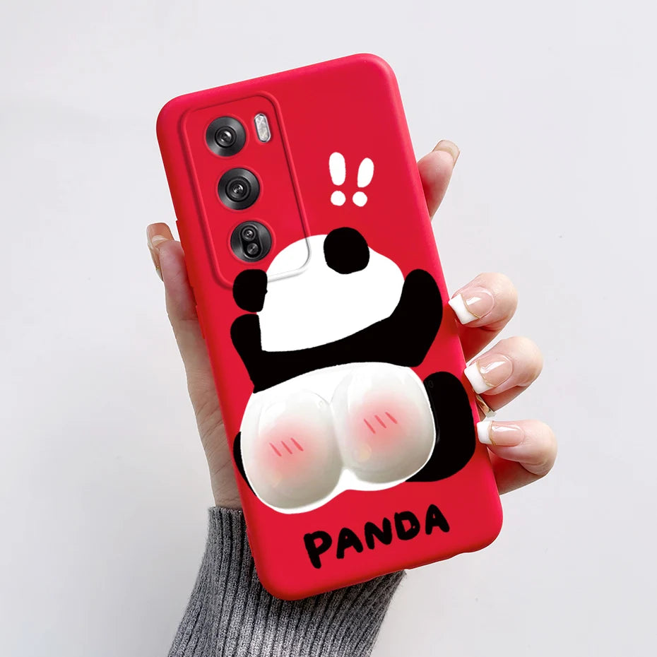 OPPO Reno 12 Pro 5G Phone Case – Cute Rabbit & Panda Soft Silicone Cover (CPH2629)