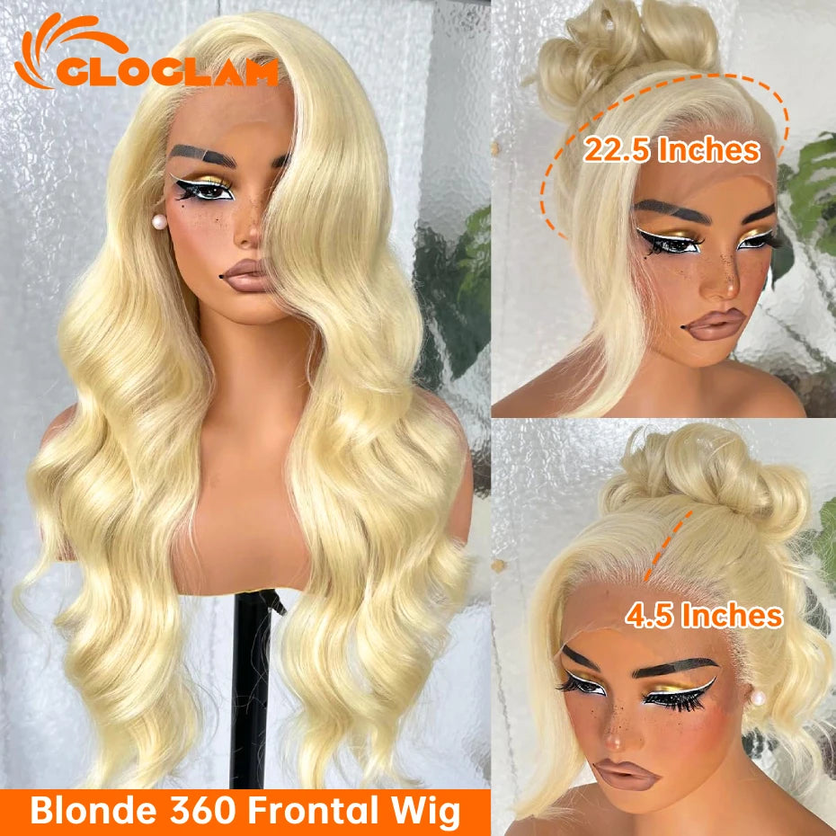 Body Wave 250 Density 13x4 13x6 360 Lace Front Wig Human Hair Pre Plucked Raw Vietnamese Blonde 613 Lace Frontal Wigs 30 40 Inch