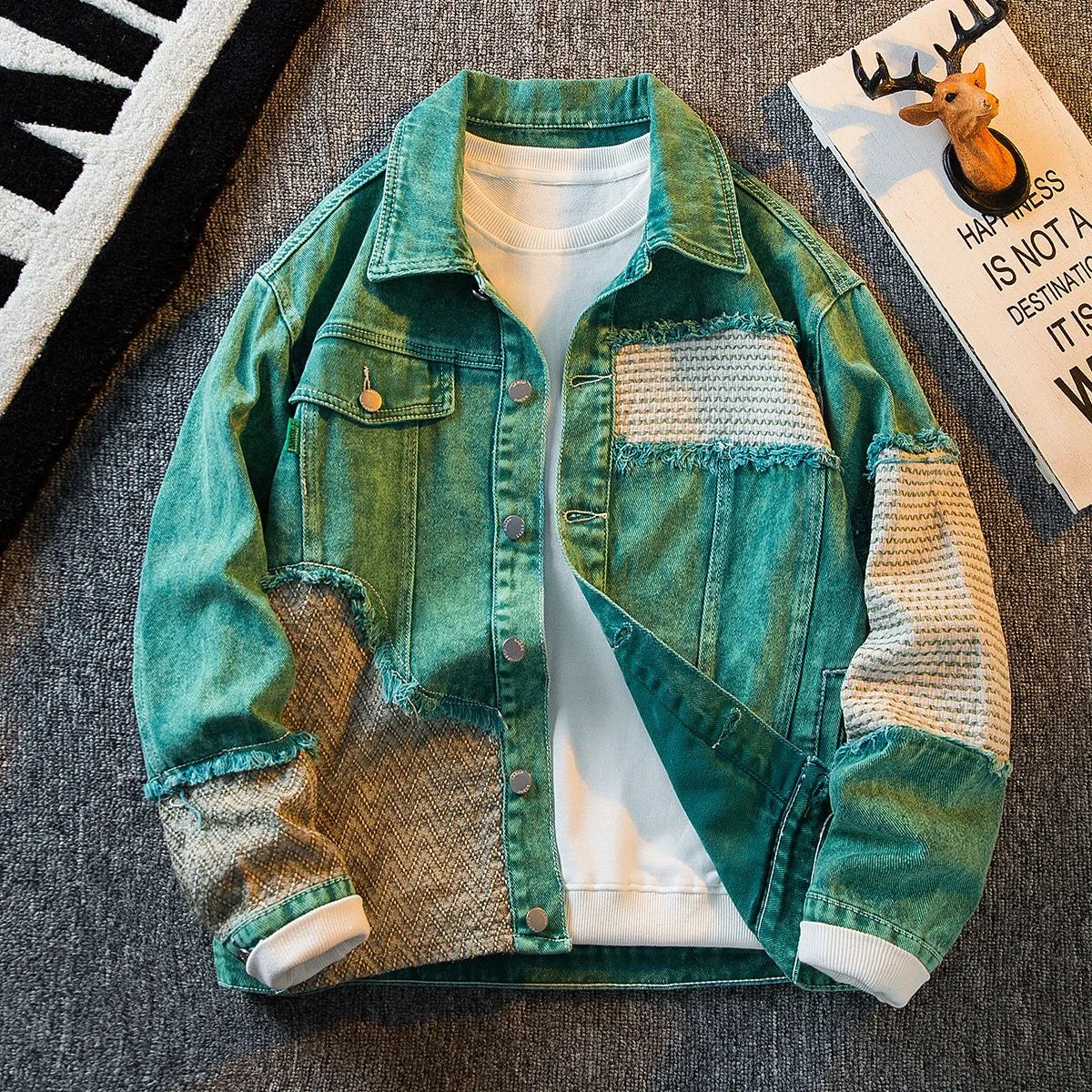 Men's Plus Size Vintage Denim Jacket – Relaxed Breathable Casual Jacket