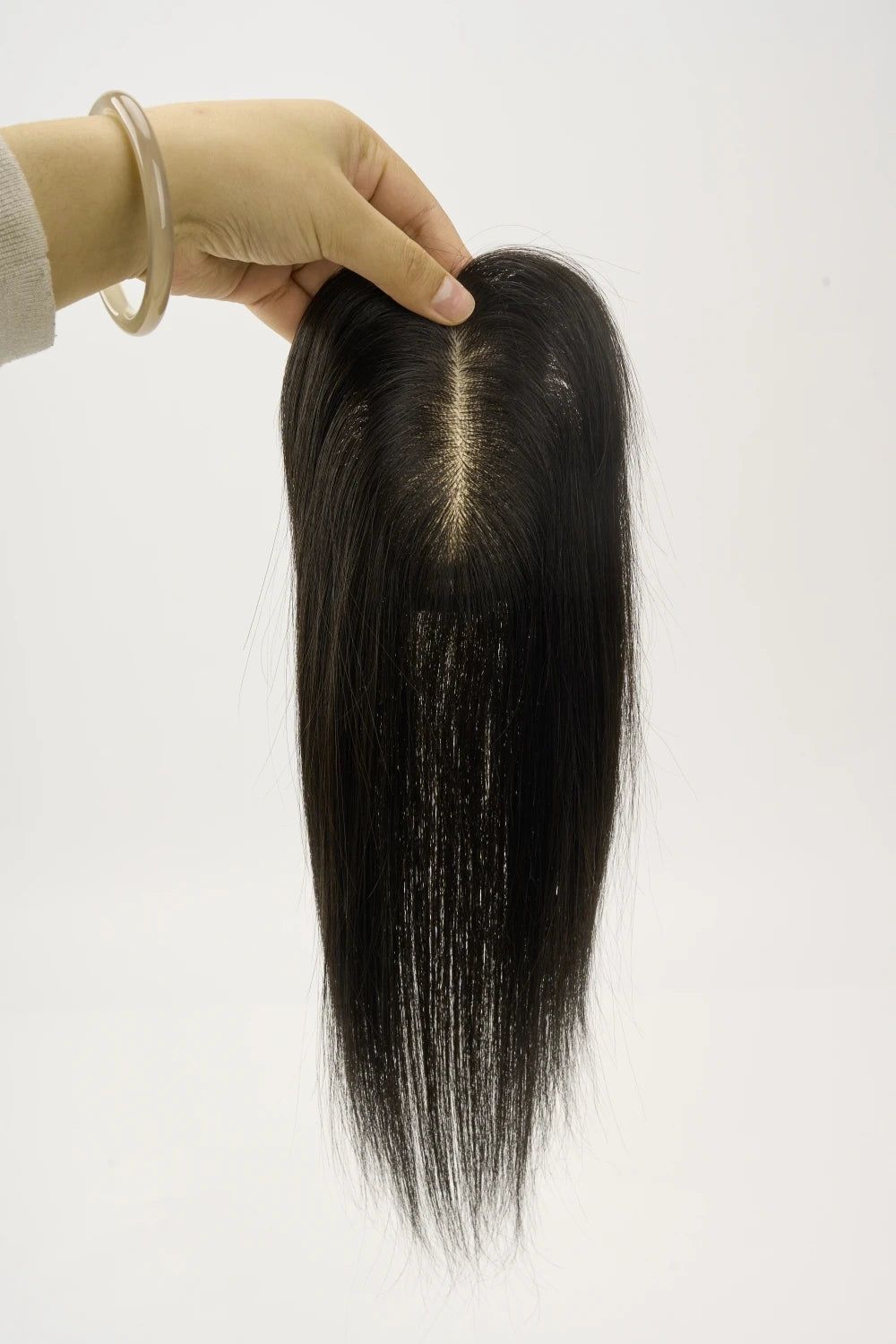 Clip-In Human Hair Topper | 100% Brazilian Remy Hair | Straight 10'' | 7x11cm Silk Base