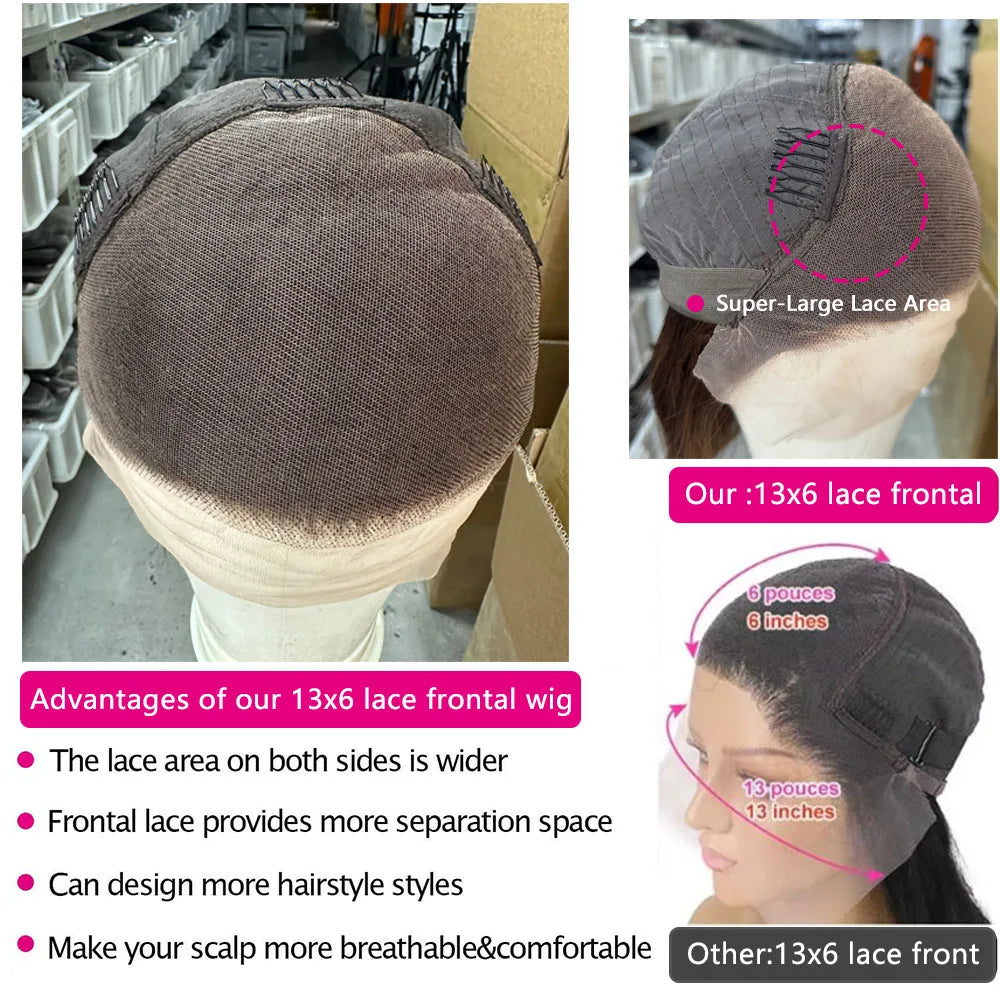 Highlight Colored Straight Lace Front Human Hair Wigs Honey Blonde 13X4 13x6 HD Transparent Lace Frontal Wigs For Black Women