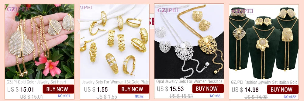 Arabic Women's Jewelry Set – 18k Gold Plated Black & Gold Necklace Party Accessories