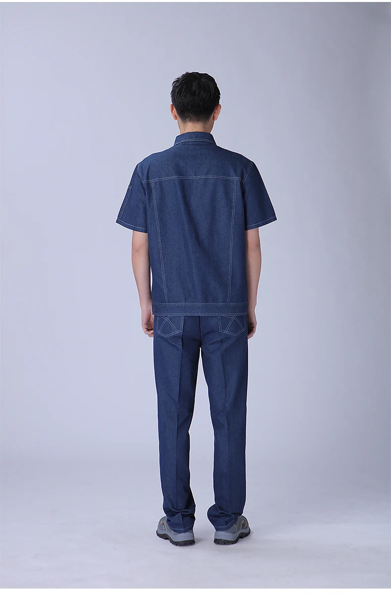 Working Clothes For Men Men's Overalls Work Wear Clothing Overalls Workwear Workshop Uniforms Mechanic Man Print Logo