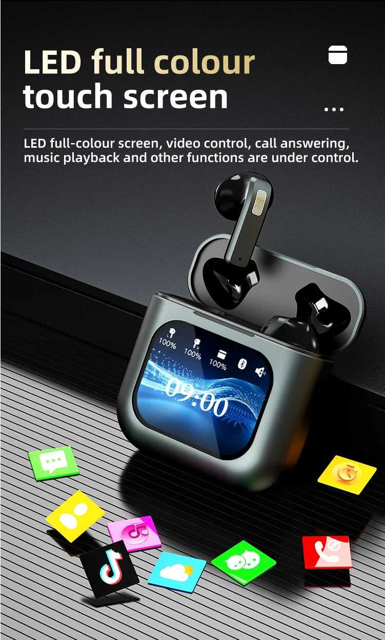 Summit Original Touchscreen ENC Wireless Headset – 2025 Latest Noise-Cancelling Bluetooth Earphones