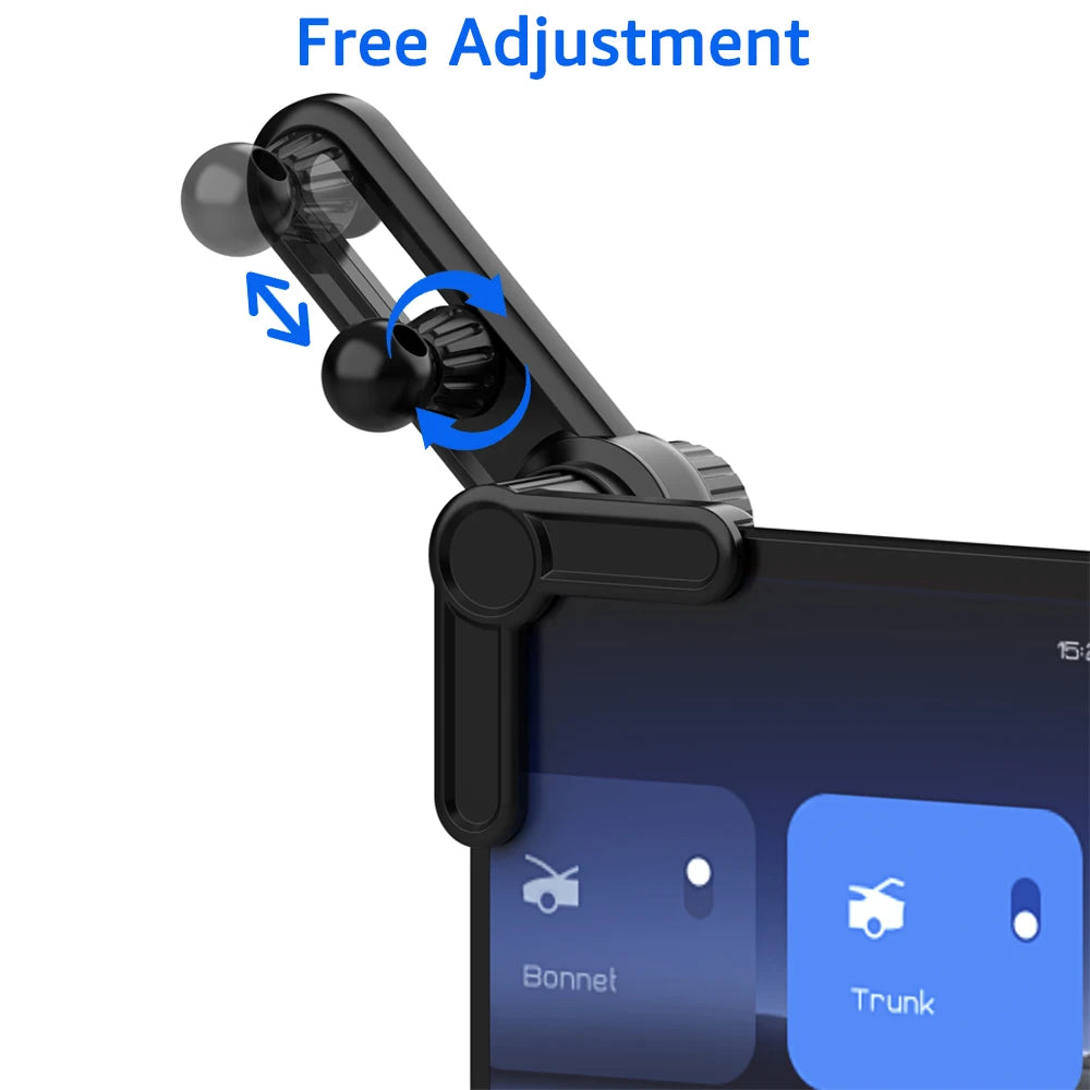 Car Display Screen Mobile Phone Stand Base with Extension Rod Universal 17mm Ball Head Car Phone Holder Fixed Base for Tesla 3/Y