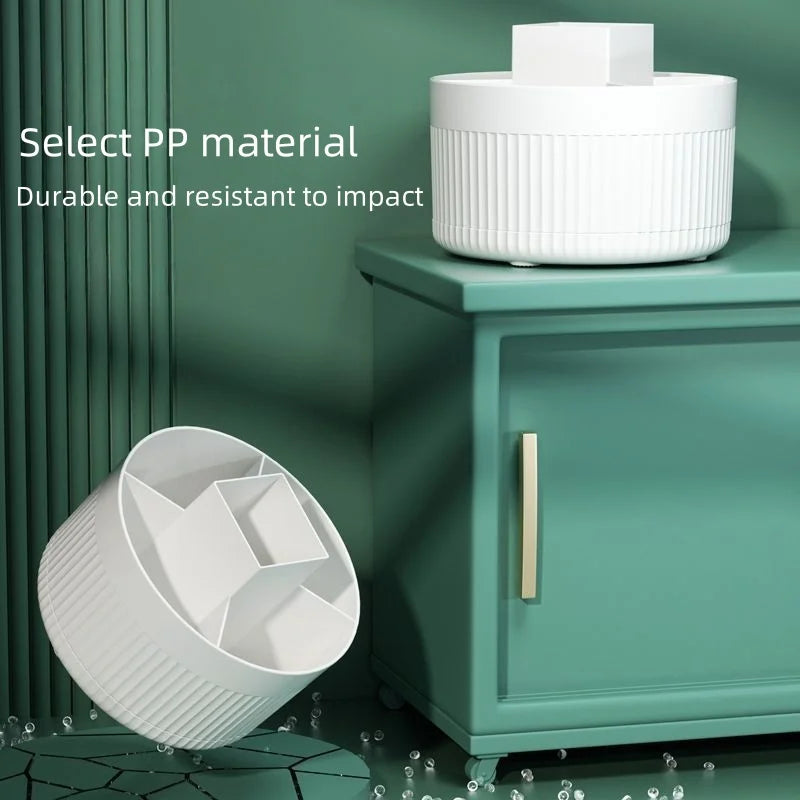Desktop rotating storage box, makeup brush storage cylinder, cosmetics shelf, table dresser eye shadow brush pen cylinder