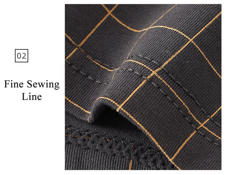 Men's Underwear Breathable Loose Mid Waist Sexy Plaid Homewear Panties Cotton Comfortable Boxer Shorts Elastic Mens Underpants