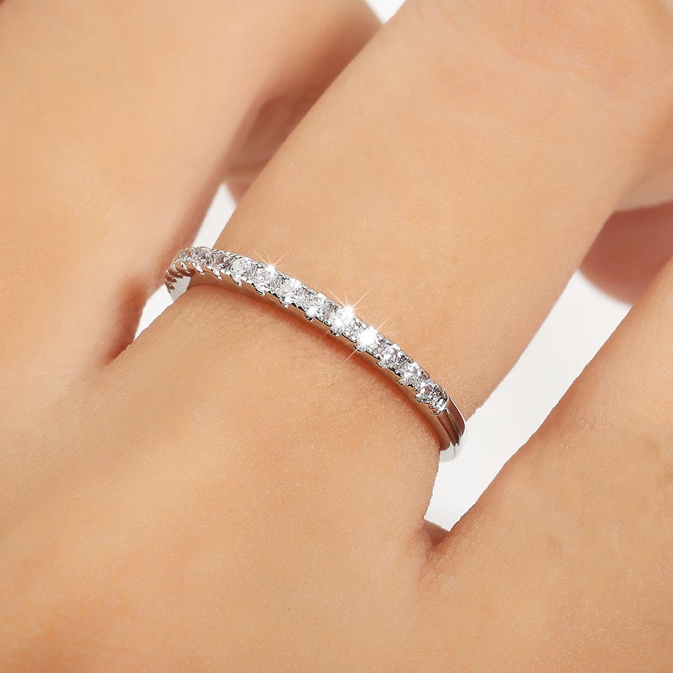 ZAKOL Luxury Zirconia Round Bangles For Women Girls Silver Color Metal Crystal Wristlet Jewelry Wedding Festival Trendy Gifts