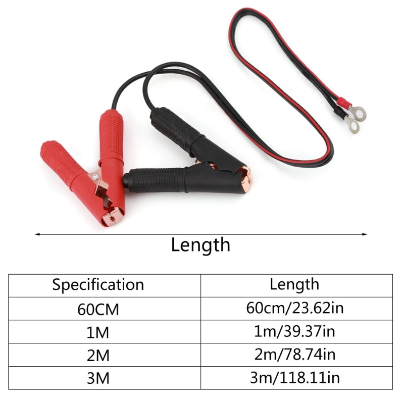 Portable Inverter Car Charger Cable – 100A Power Wire 2.5mm² Red & Black (60cm–3m)