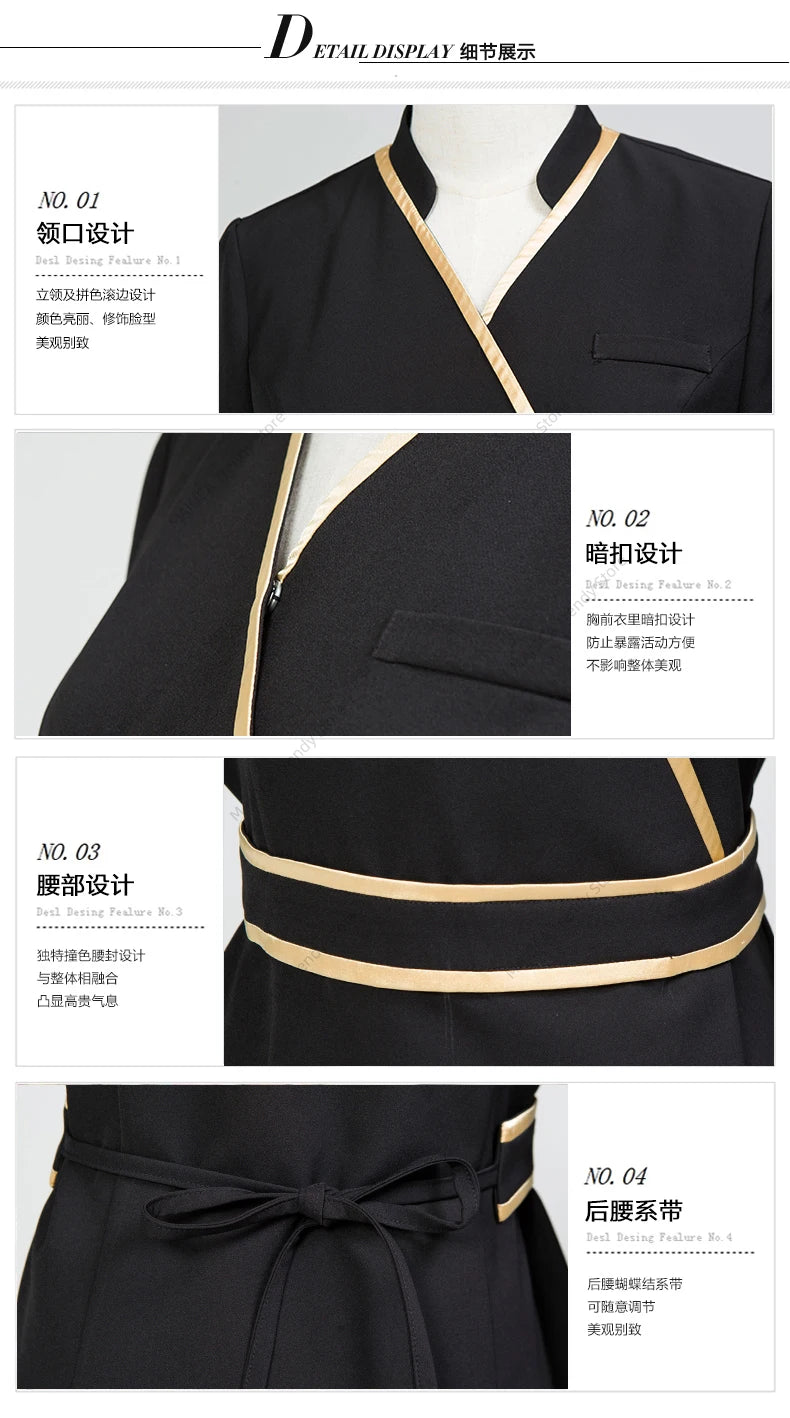 Beauty Technician Wears Foot Massage Bath Skin Care Styling Design Manicure and Eyelash Nail Salon Uniform Spa Uniforms Women