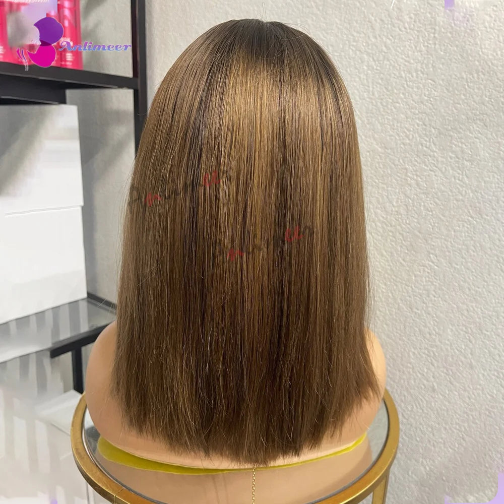 Highlight Wig Silk Straight Honey Blonde Wig Human Hair 4x4 Lace Closure Wigs Human Hair Wigs for Black Women Human Hair