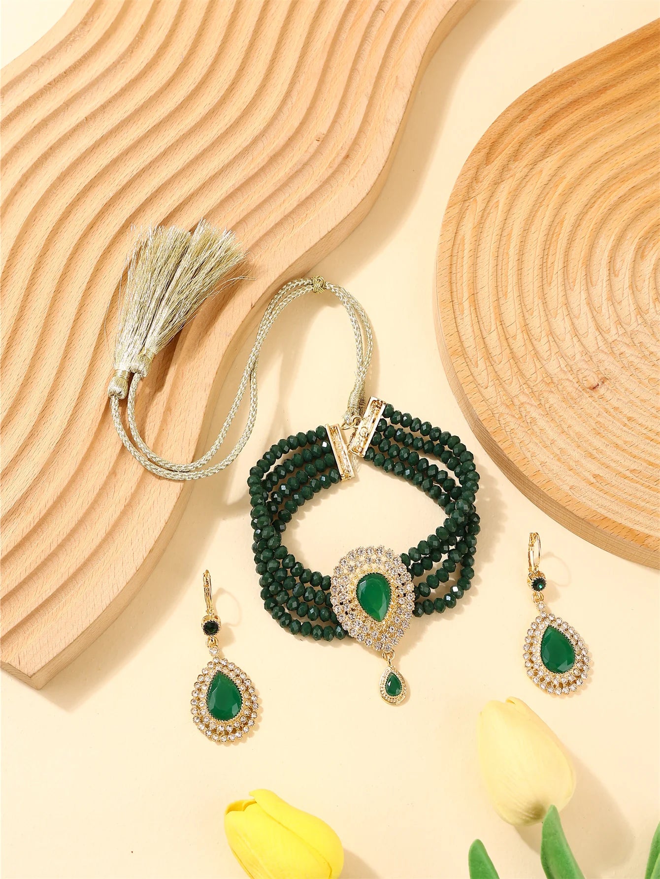 Moroccan Women's Bridal Jewelry Set – Luxurious Traditional Accessories for Weddings & Holiday Gifts