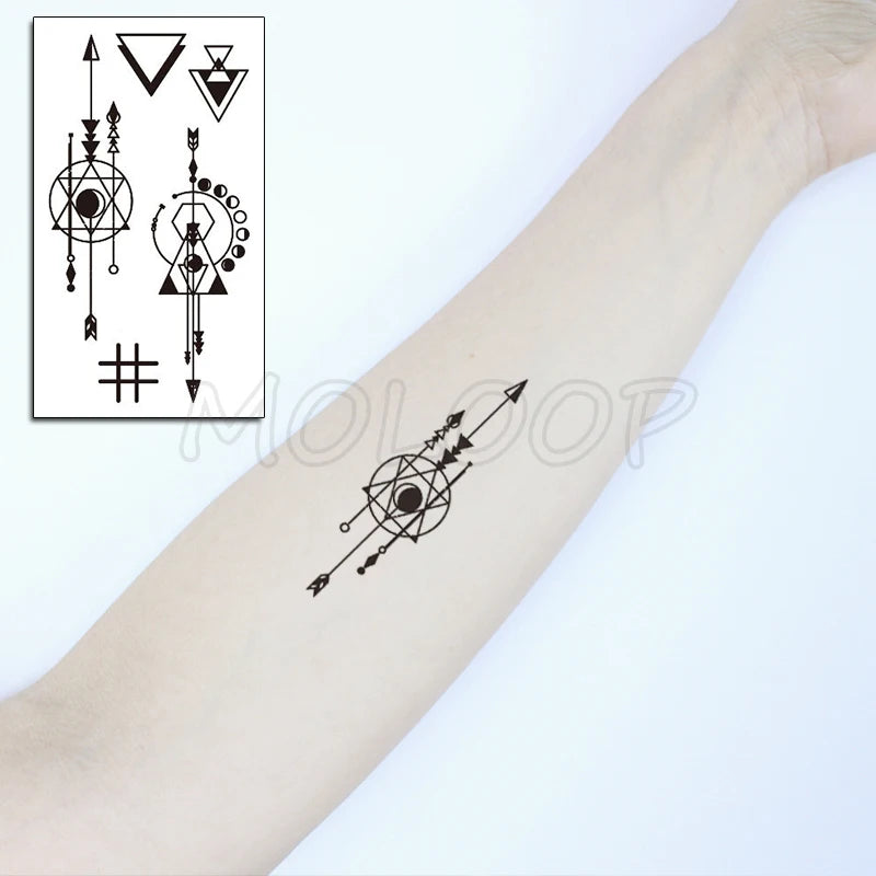 Sexy Red Lips Water Transfer Tattoo – Waterproof Body Art 10.5x6cm