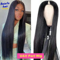 16-34Inch Straight V Part Human Hair Wigs Straight Brazilian Wig For Women Cheap U part Human Hair Head Clip In Half Wig No Glue