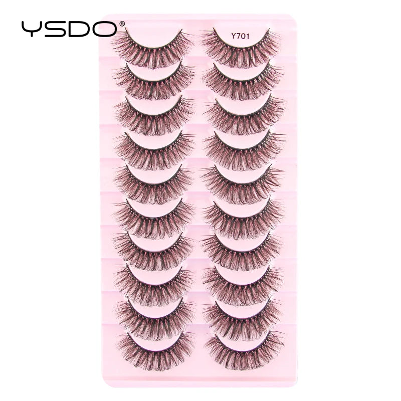 Lashes 3/10 Pairs Half Lashes Cat Eye Natural Long Lashes 3D Mink Eyelashes Full Strip Lashes Makeup Extension Tools