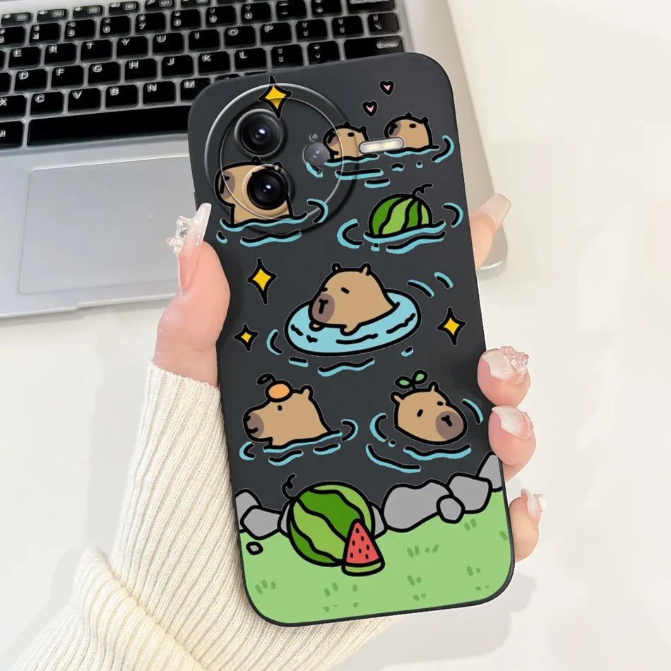 Xiaomi Poco F7 Ultra / F7 Pro Phone Case – Cute Cat & Panda Soft Silicone Shockproof Cover
