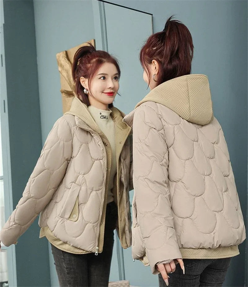 Women's Thick Padded Winter Parka – Warm Loose Jacket for Snow & Cold Weather