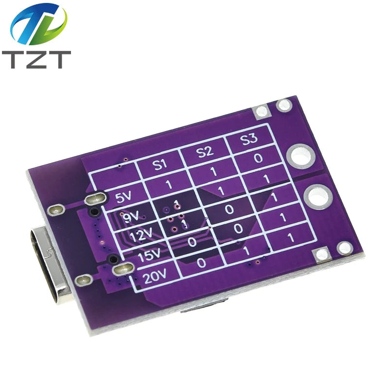 USB-C Fast Charge Trigger Module – QC AFC PD2.0 PD3.0 to DC Polling Detector for Notebook Power Supply