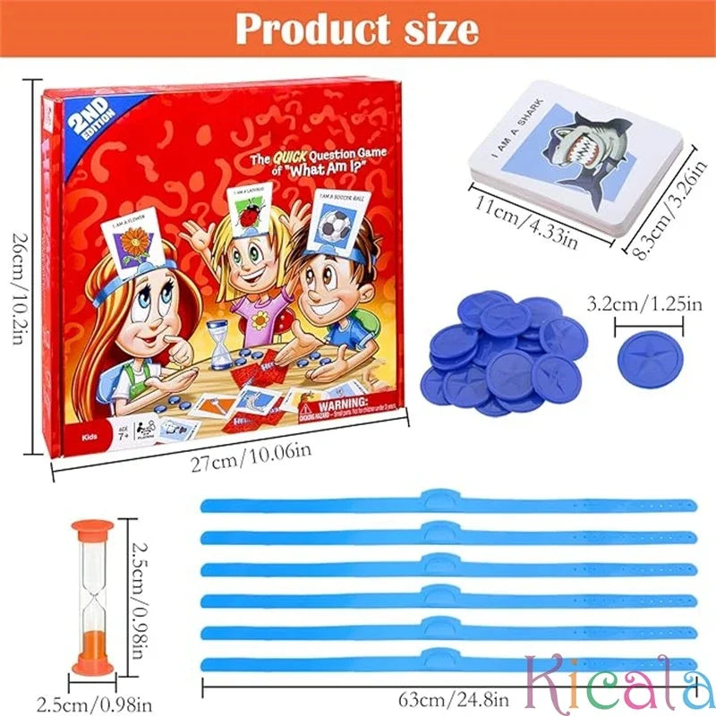 Kids Picture Guessing Board Game – Who Is It? Family Party Game for Children