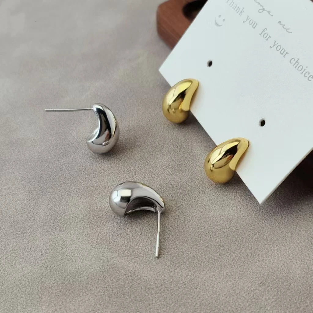 Ventfille 925 Sterling Silver Water Drop Earring for Women Gift Minimalism Versatile Office Trend Jewelry Dropshipping