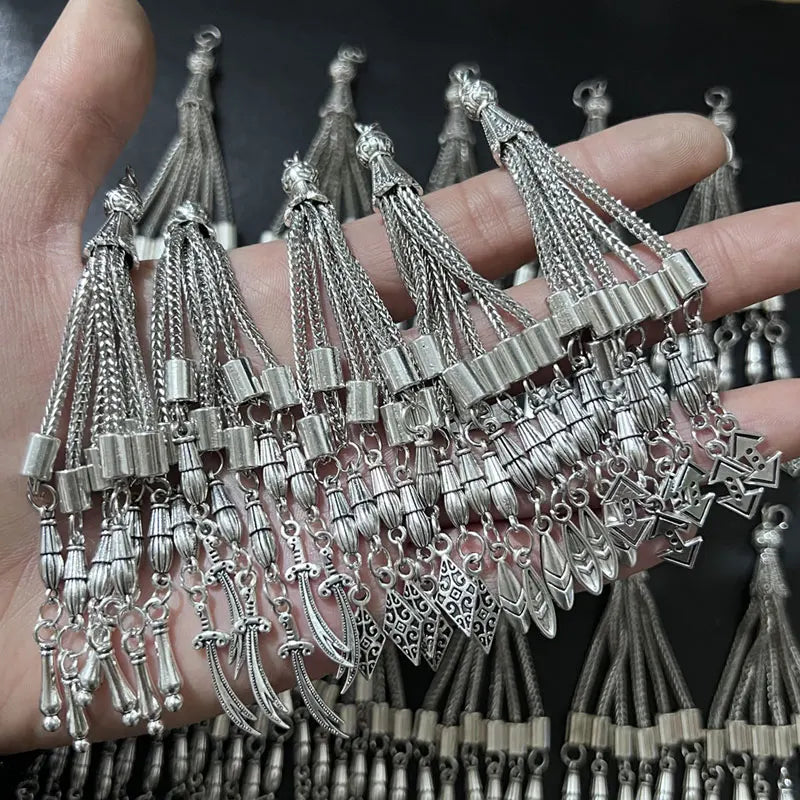 Ethnic Tassel Pendant Charms – DIY Religious Prayer Bead Necklace Supplies