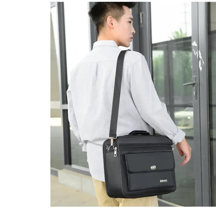 Oxford Cloth Laptop Bags Men Large Capacity Briefcase Business Travel Shoulder Pouch