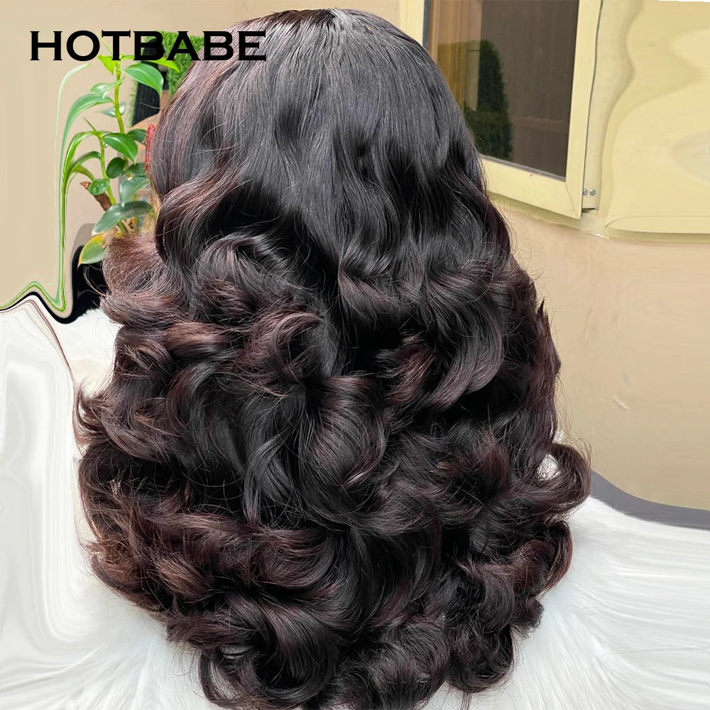 Glueless Wigs Human Hair Bouncy Curly 400 Density 13x6 HD Lace Frontal Wig Culry Human Hair Wig Wear And Go 4x4 HD Lace Wig