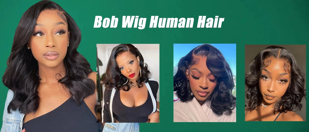 210 Density Bob Wig Human Hair 13x6 HD Lace Wigs Body Wave Human Hair Wig pre plucked Pre Cut Brazilian Lace Front Wig For Women